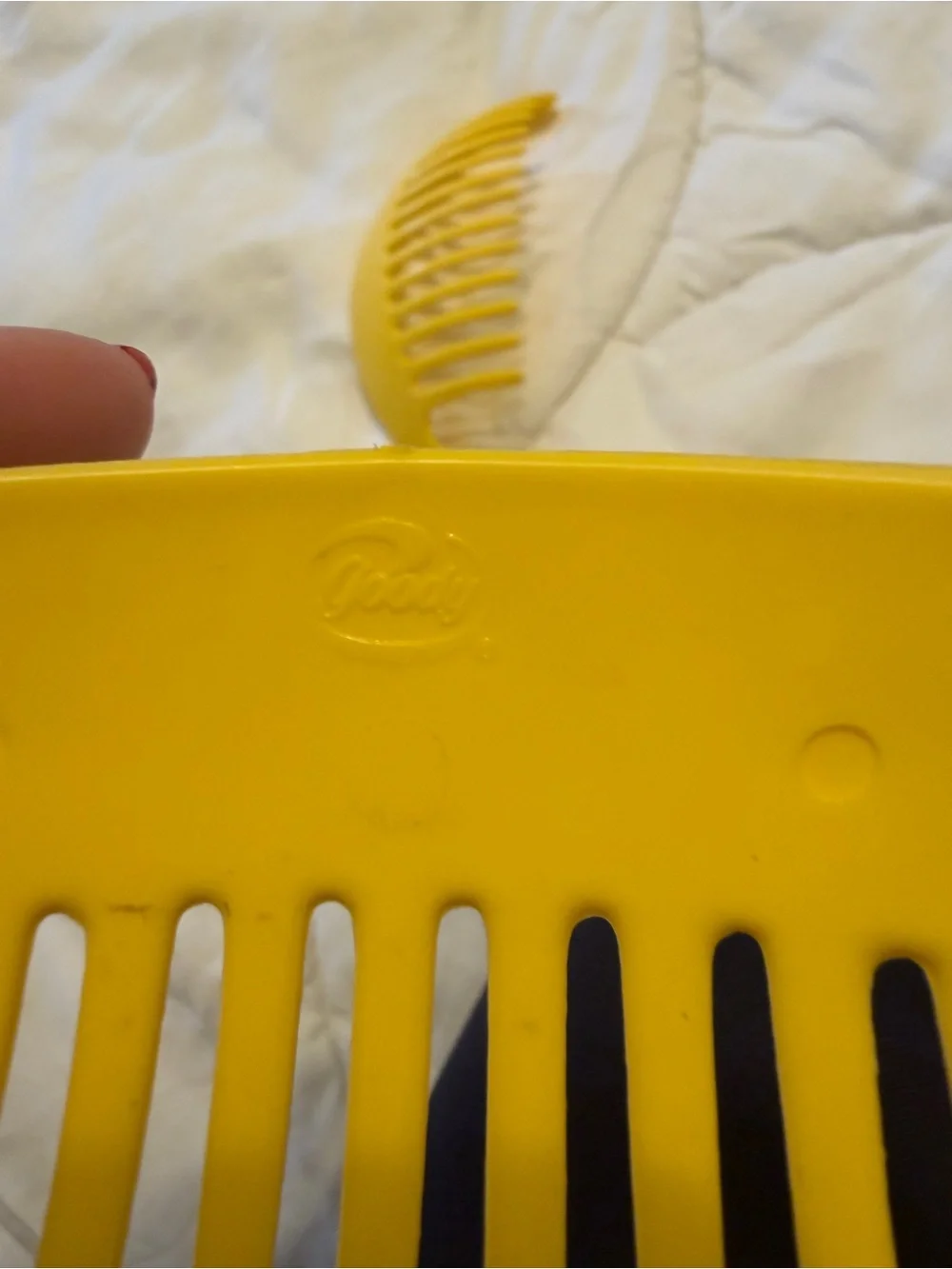 Set of Vintage Goody TZERS Claw Combs in Orange and Yellow